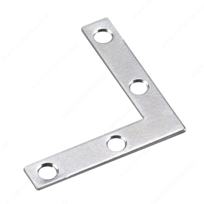 L-shaped connection plate, Width - Overall Dimensions 3/8 in, Length - Overall Dimensions 2 in