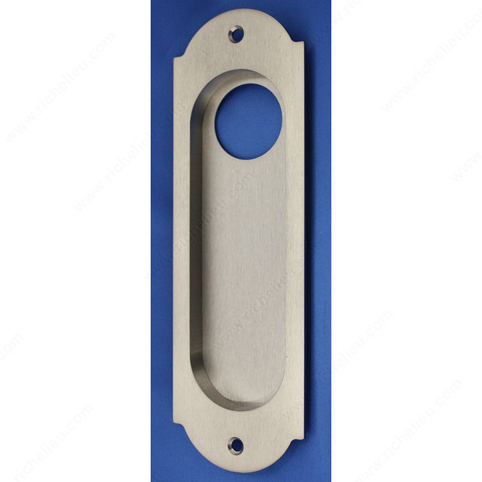 Flush Pull/Handle (for Use with Cylinder) - Arch Style, Door Thickness 1 3/4 in, Finish Brushed Oil-Rubbed Bronze