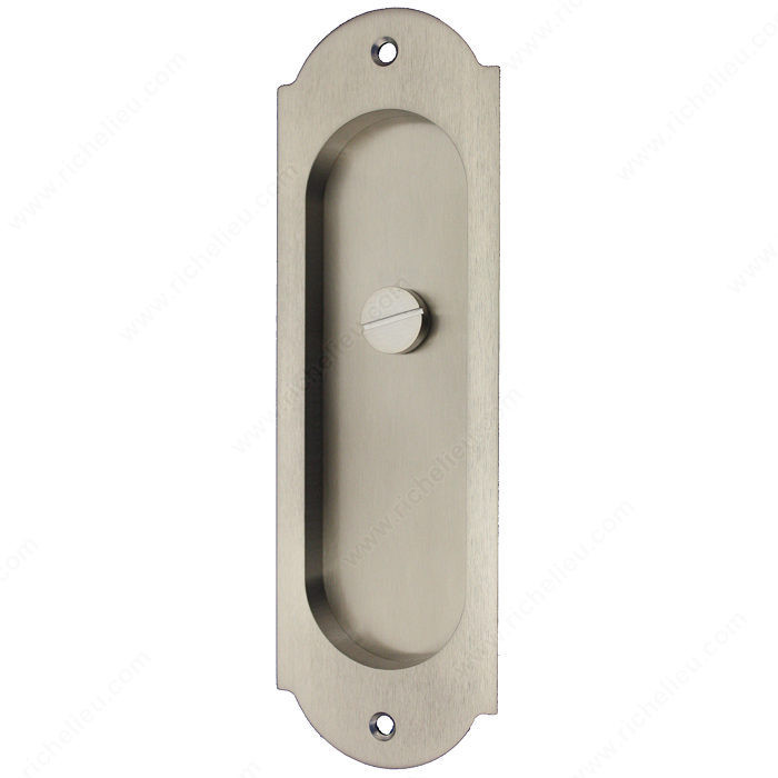 Privacy Flush Pull (Emergency Key) - Arch Style, Door Thickness 1 3/4 in, Finish Brushed Oil-Rubbed Bronze
