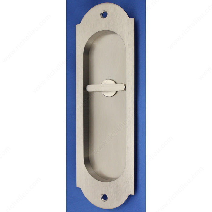 Privacy Flush Pull (Thumb Turn) - Arch Style, Door Thickness 1 3/4 in, Finish Brushed Oil-Rubbed Bronze