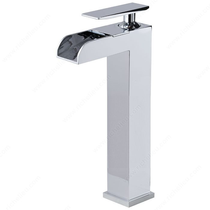 Riveo Bathroom Faucet, Waterfall, Height 11 15/32 in, Included Product Pop-Up Included