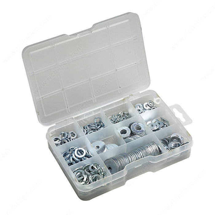 Washer Kit, Set of 380 assorted washers,