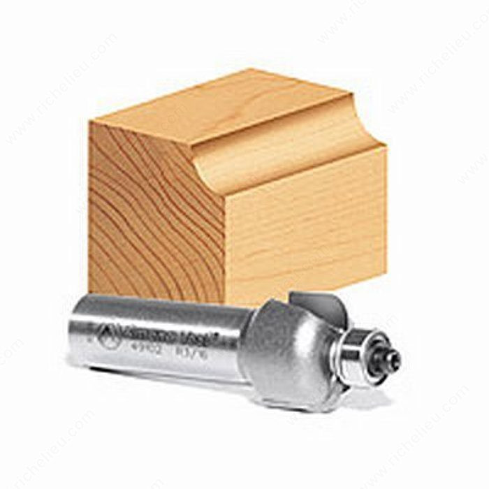 Cove Bit, Cutting Diameter 7/8 in, Carbide Height (B) 9/16 in, Radius 1/4 in, Overall Length (L) 2 in