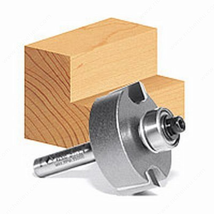 Rabbet & Multi-Rabbet Bits, Cutting Diameter 1 1/4 in, Shank Diameter 1/2 in, Overall Length (L) 2 3/8 in, Reveal (A) 3/8"