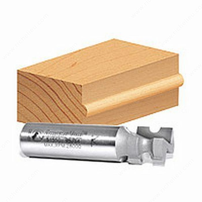 Bullnose Radius Bit, Cutting Diameter 1 1/32 in, Cutting Length 1 in, Radius 17/64 in, Overall Length (L) 2 1/2 in