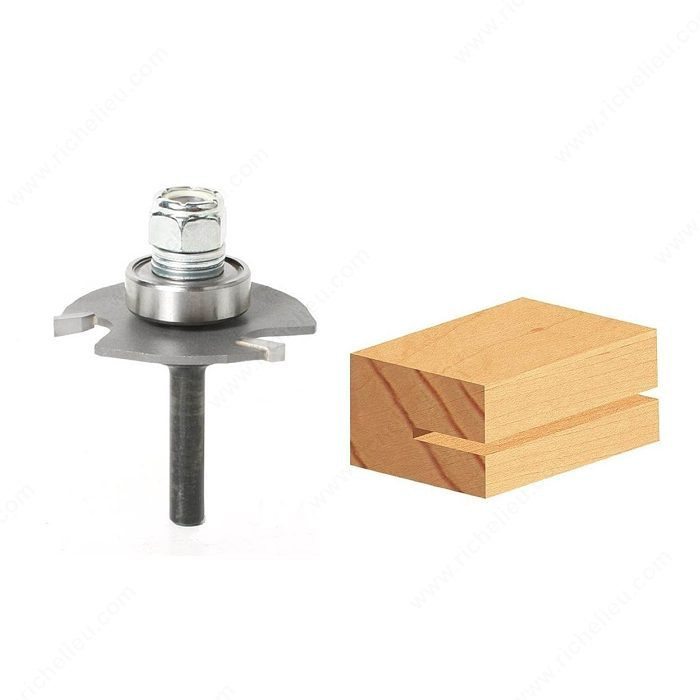 Slotting Cutter Assemblies with 1/4 Shank and Carbide Tipped - 3 Wings, Arbor Kerf (B) 3/16 in