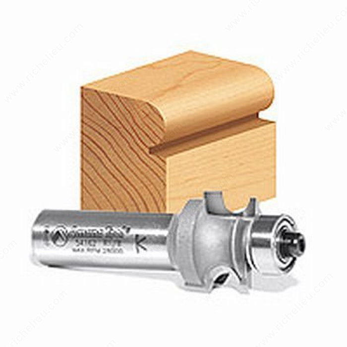 Corner Beading Bits, Cutting Diameter 7/8 in, Carbide Height (B) 9/16 in, Radius 1/8 in, Overall Length (L) 2 1/8 in