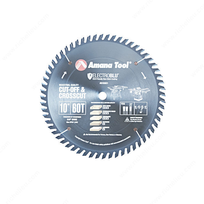 General Purpose Cut-Off, Diameter 10 in, Teeth 60, Bore 5/8 in