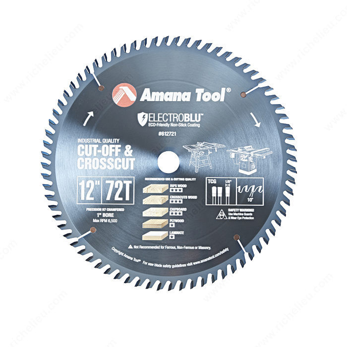 General Purpose Cut-Off, Diameter 12 in, Teeth 72, Bore 1 in