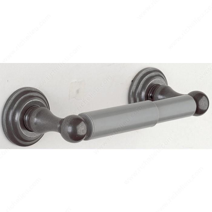 Bath Tissue Holder - Brittany Series, Finish Satin Steel, Center to Center 6 3/8 in