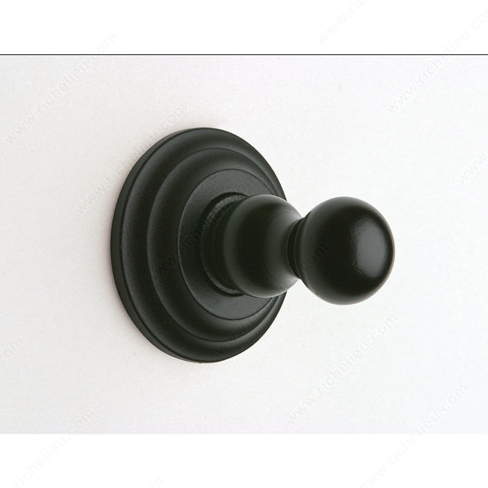 Brittany Series Hook, Finish Satin Black