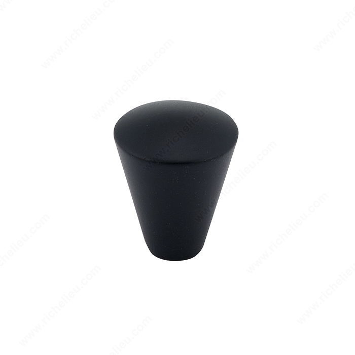 Contemporary Metal Knob - 0301, Finish Matte Black