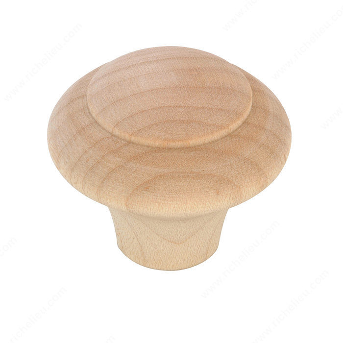 Eclectic Maple Wood Knob - 150, Diameter - Overall Dimensions 40 mm, Projection - Overall Dimensions 32 mm PRO-PACK 3