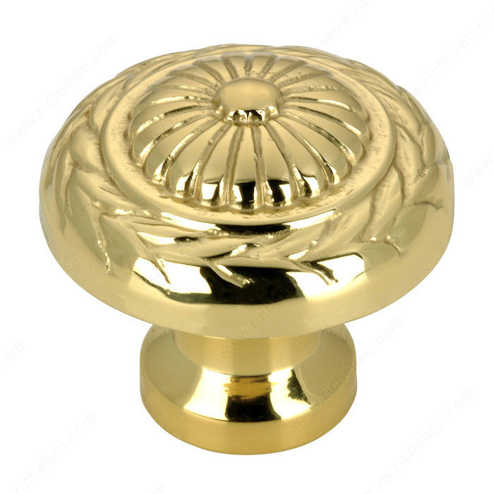 Traditional Brass Knob - 0413, Finish Brass