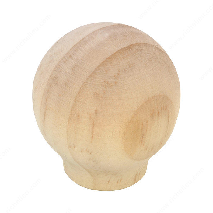 Eclectic Wood Knob - 54, Finish Pine, Diameter - Overall Dimensions 1 1/2 in PRO-PACK 5