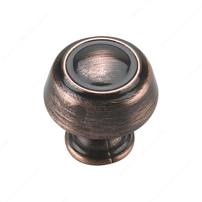 Traditional Metal Knob - 0875, Finish Antique Copper PRO-PACK 3