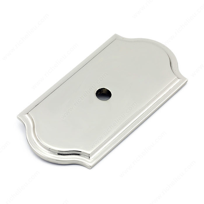 Transitional Metal Backplate for Knob - 1040, Finish Polished Nickel PRO-PACK 5