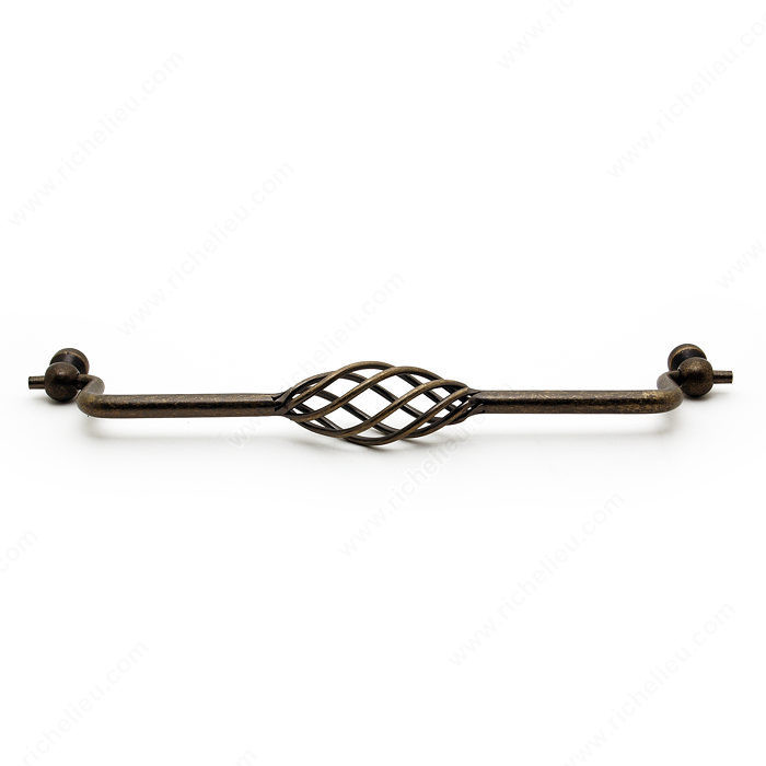 Traditional Metal Pull - 1049, Center to Center 224 mm, Finish Antique English, Length - Overall Dimensions 224 mm