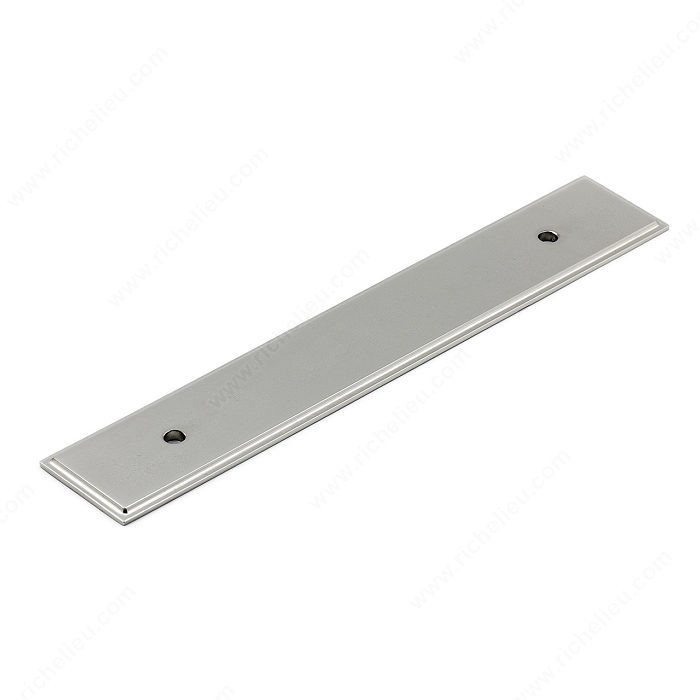 Transitional Metal Backplate for Pull - 1045, Center to Center 128 mm, Finish Polished Nickel, Length - Overall Dimensions 188 mm PRO-PACK 2