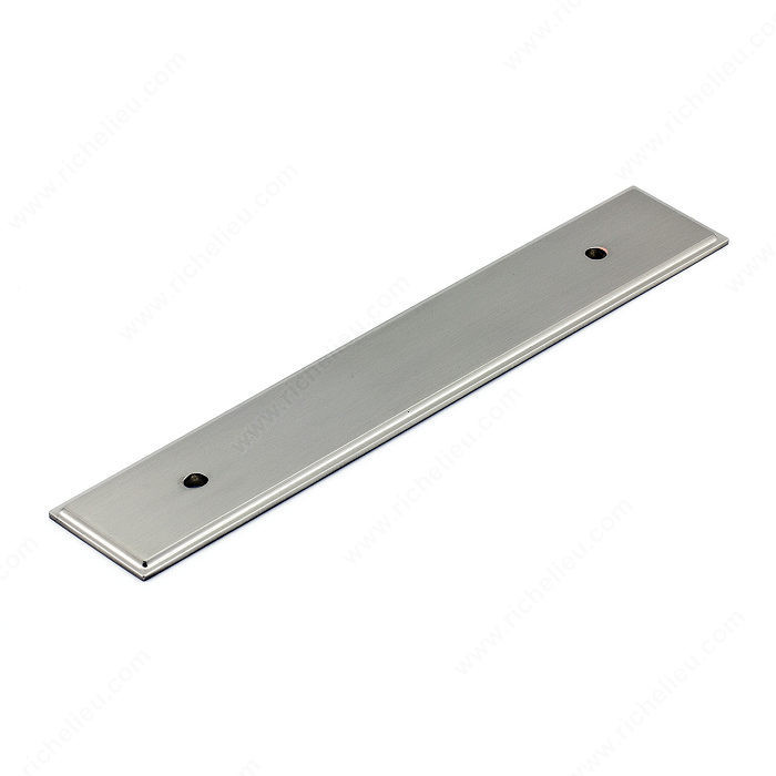 Transitional Metal Backplate for Pull - 1045, Center to Center 128 mm, Finish Brushed Nickel, Length - Overall Dimensions 188 mm PRO-PACK 2
