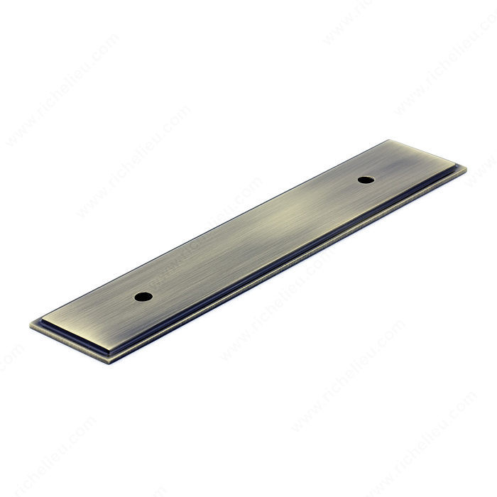 Transitional Metal Backplate for Pull - 1045, Center to Center 128 mm, Finish Antique English, Length - Overall Dimensions 188 mm PRO-PACK 2