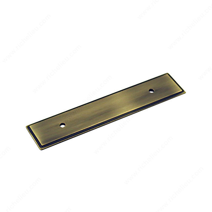 Transitional Metal Backplate for Pull - 1045, Center to Center 96 mm, Finish Antique English, Length - Overall Dimensions 156 mm PRO-PACK 2