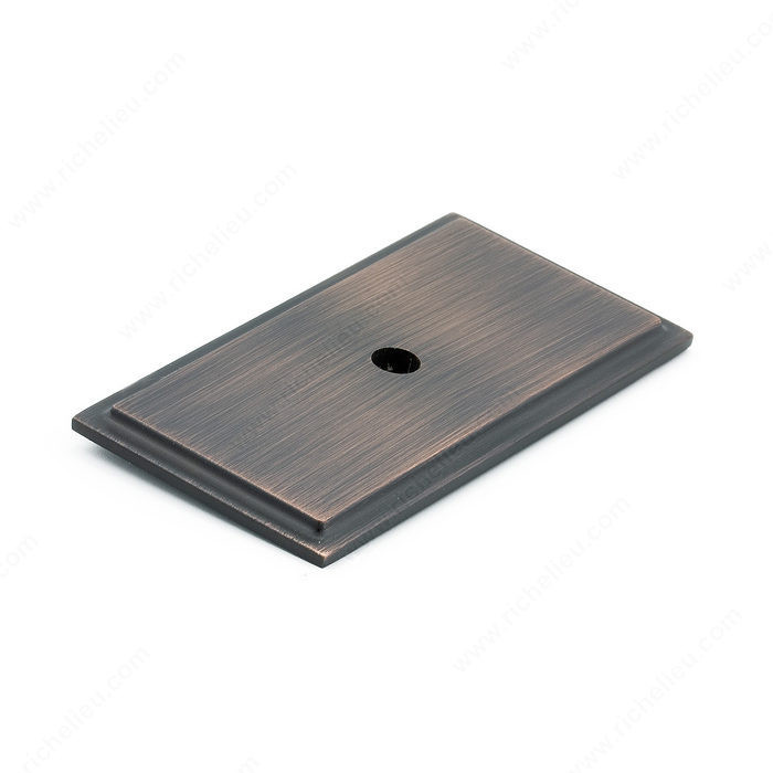 Transitional Metal Backplate for Knob - 1045, Finish Oil-Rubbed Bronze PRO-PACK 3
