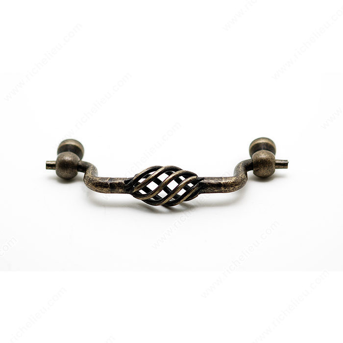 Traditional Metal Pull - 1049, Center to Center 96 mm, Finish Antique English, Length - Overall Dimensions 120 mm PRO-PACK 2