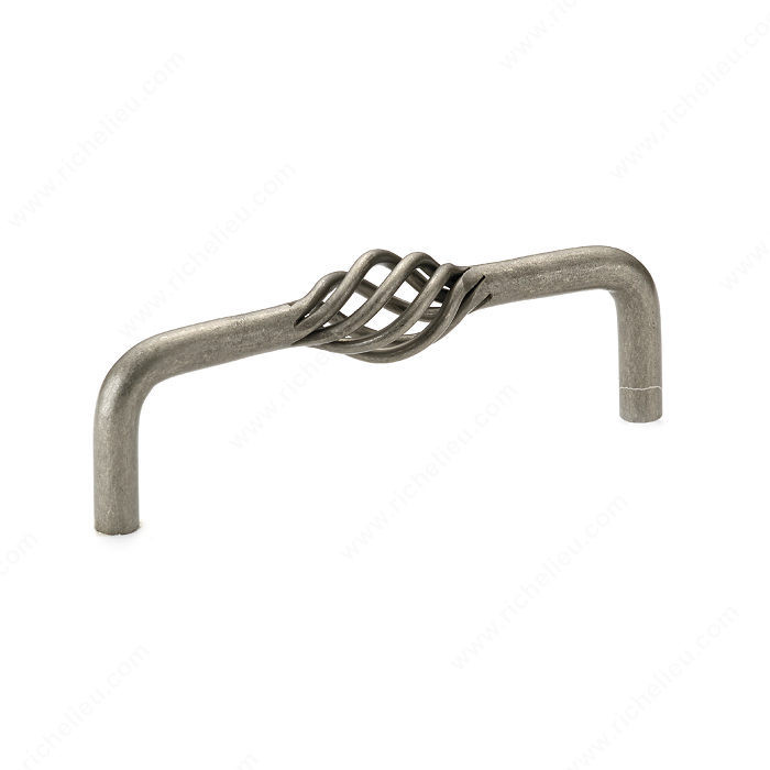 Traditional Metal Pull - 106, Center to Center 102 mm, Finish Natural Iron, Length - Overall Dimensions 110 mm PRO-PACK 2