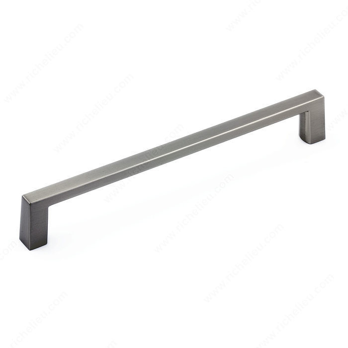 Contemporary Metal Pull - 107, Center to Center 6 in, Finish Brushed Nickel, Projection - Overall Dimensions 25 mm