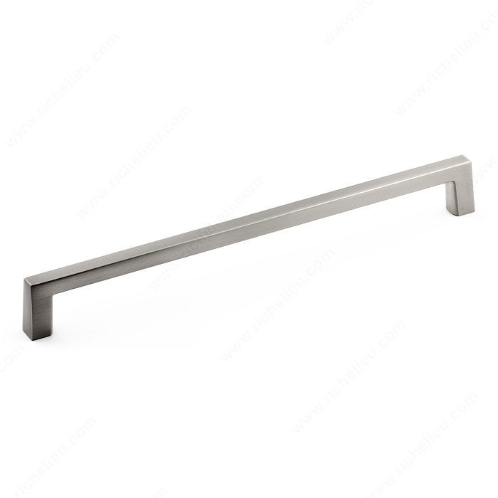 Contemporary Metal Pull - 107, Center to Center 8 in, Finish Brushed Nickel, Projection - Overall Dimensions 25 mm