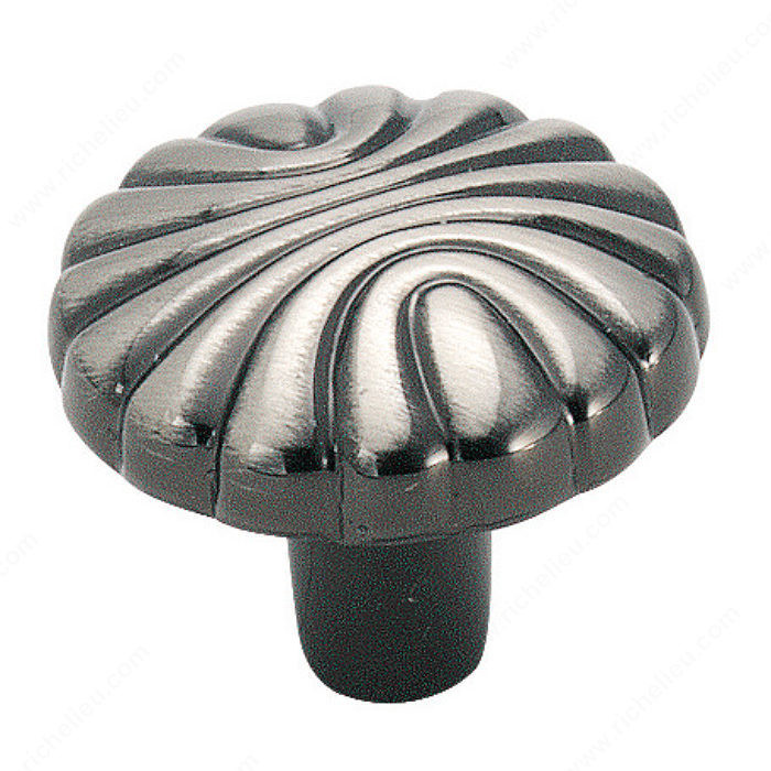 Eclectic Zinc Knob - 1337, Finish Pewter