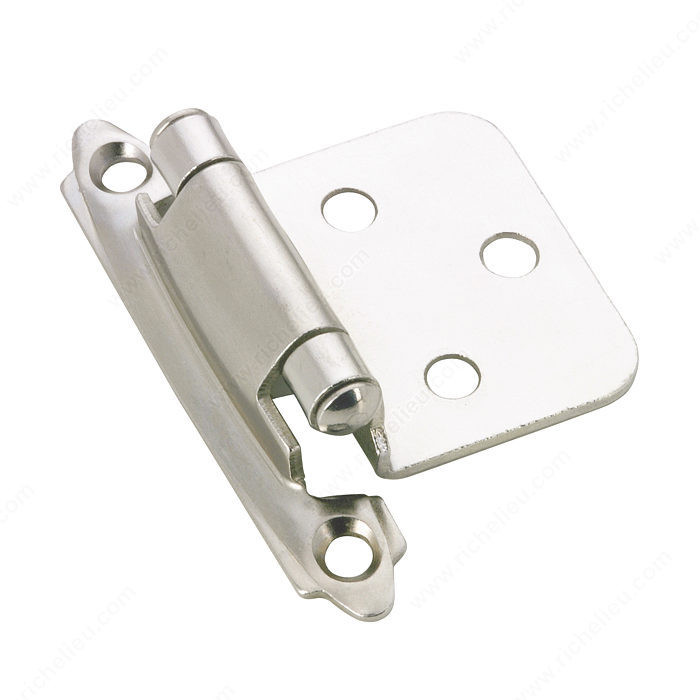 Semi-Concealed Self-Closing Hinge - 134, Finish Chrome, Finish Number 140, Type of Hinge Traditional Surface Hinge, Screw/Nail Included / #5 Screw PRO-PACK 3