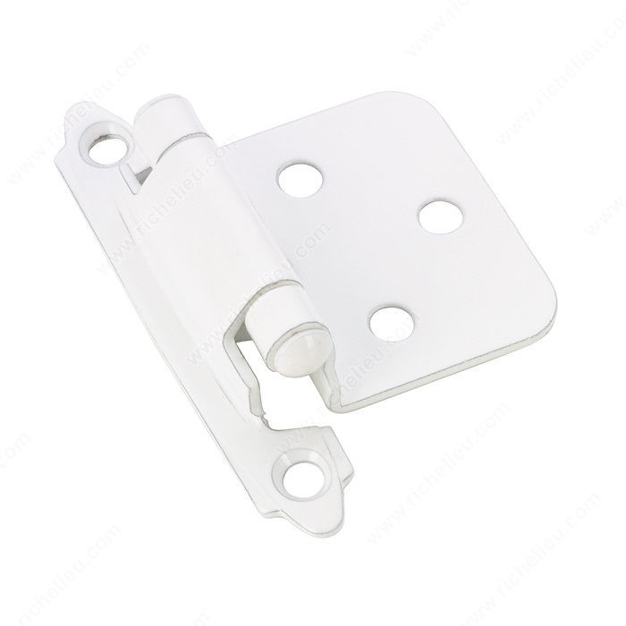 Semi-Concealed Self-Closing Hinge - 134, Finish White, Finish Number 30, Type of Hinge Traditional Surface Hinge, Screw/Nail Included / #5 Screw PRO-PACK 3