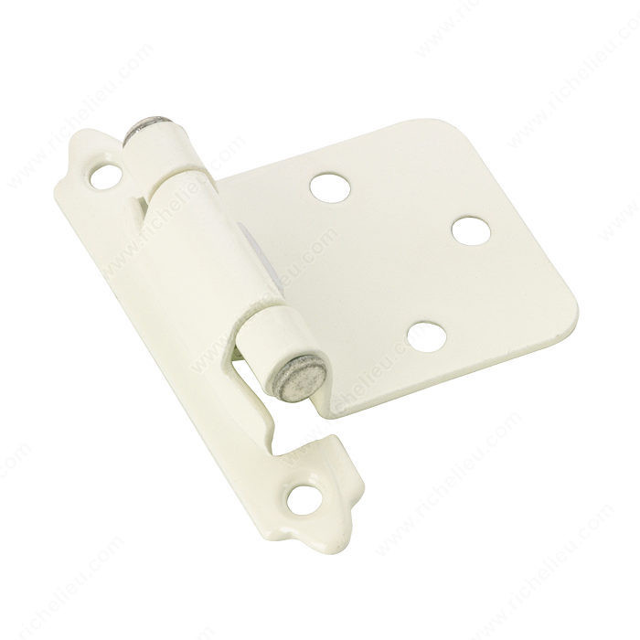 Semi-Concealed Self-Closing Hinge - 134, Finish Almond, Finish Number 40, Type of Hinge Traditional Surface Hinge, Screw/Nail Included / #5 Screw PRO-PACK 3