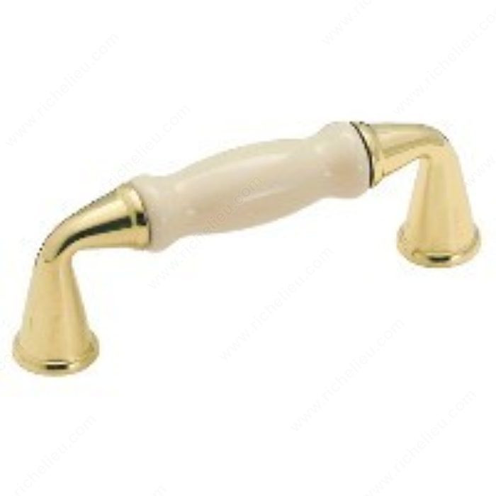 Pull 3 Polished Brass