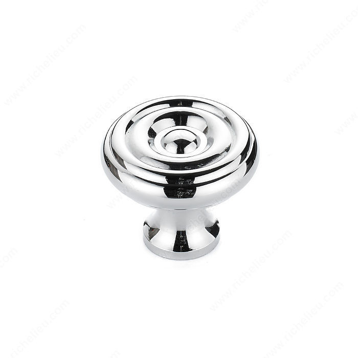 Traditional Brass Knob - 1430, Finish Chrome