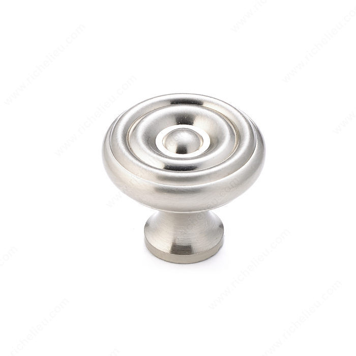 Traditional Brass Knob - 1430, Finish Brushed Nickel