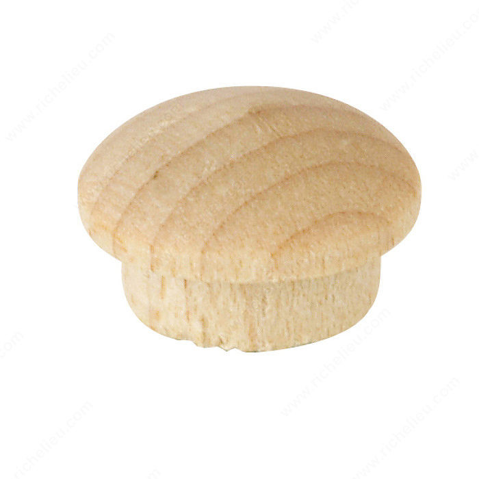 Wooden Screw Plug, Diameter 5/8 in, Drilling Diameter 7/16 in, Finish Maple PRO-PACK 3