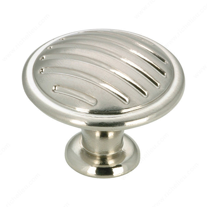 Contemporary Metal Knob - 169, Finish Brushed Nickel