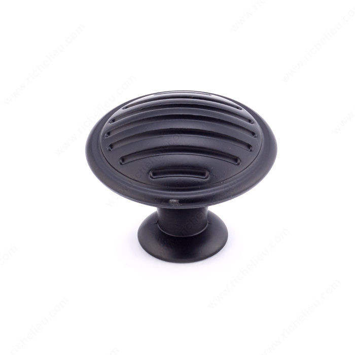 Contemporary Metal Knob - 169, Finish Matte Black