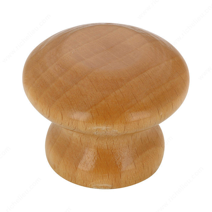 Eclectic Maple Wood Knob - 178, Finish Maple, Natural Finish, Screw/Nail 8/32 (Included) PRO-PACK 3