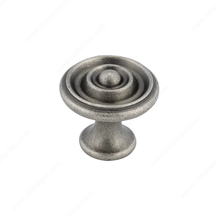 Traditional Metal Knob - 1843, Finish Pewter