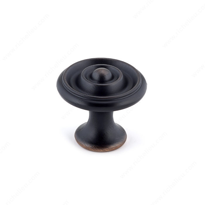 Traditional Metal Knob - 1843, Finish Brushed Oil-Rubbed Bronze