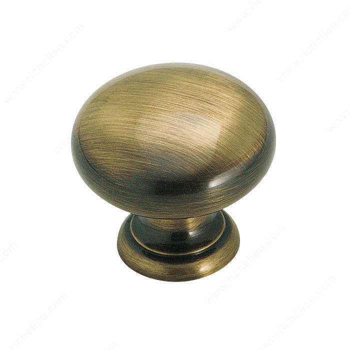 Allison Brass Knob - 1950, Finish Antique Brass, Diameter - Drilling Dimensions 11 mm