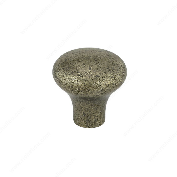 Traditional Bronze Knob - 1995, Finish Pewter Bronze, Diameter - Overall Dimensions 28 mm, Projection - Overall Dimensions 32 mm
