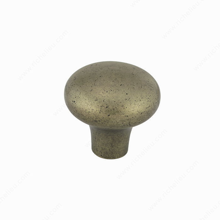 Traditional Bronze Knob - 1995, Finish Pewter Bronze, Diameter - Overall Dimensions 42 mm, Projection - Overall Dimensions 40 mm