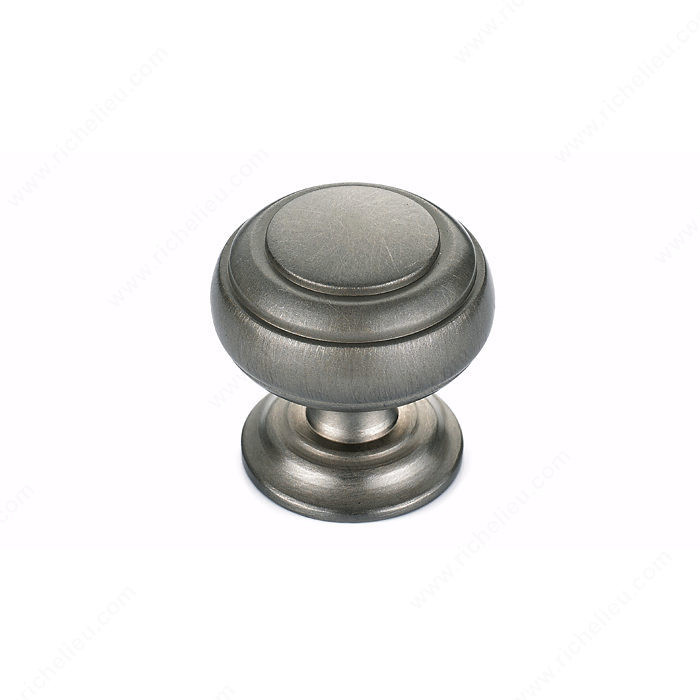 Traditional Metal Knob - 2030, Finish Brushed Nickel PRO-PACK 2