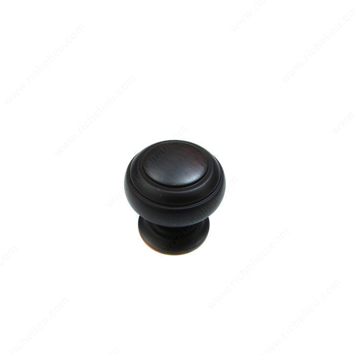 Traditional Metal Knob - 2030, Finish Brushed Oil-Rubbed Bronze PRO-PACK 2