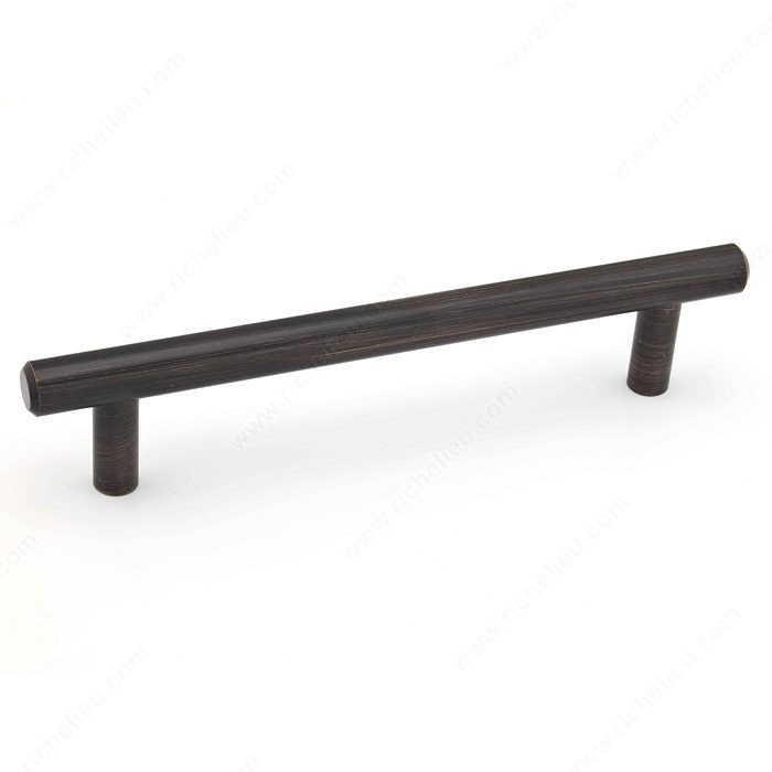 Contemporary Metal Pull - 205, RoHS compliant, Center to Center 160 mm, Finish Brushed Oil-Rubbed Bronze PRO-PACK 2